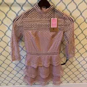 pretty little thing long sleeve pink dress!!